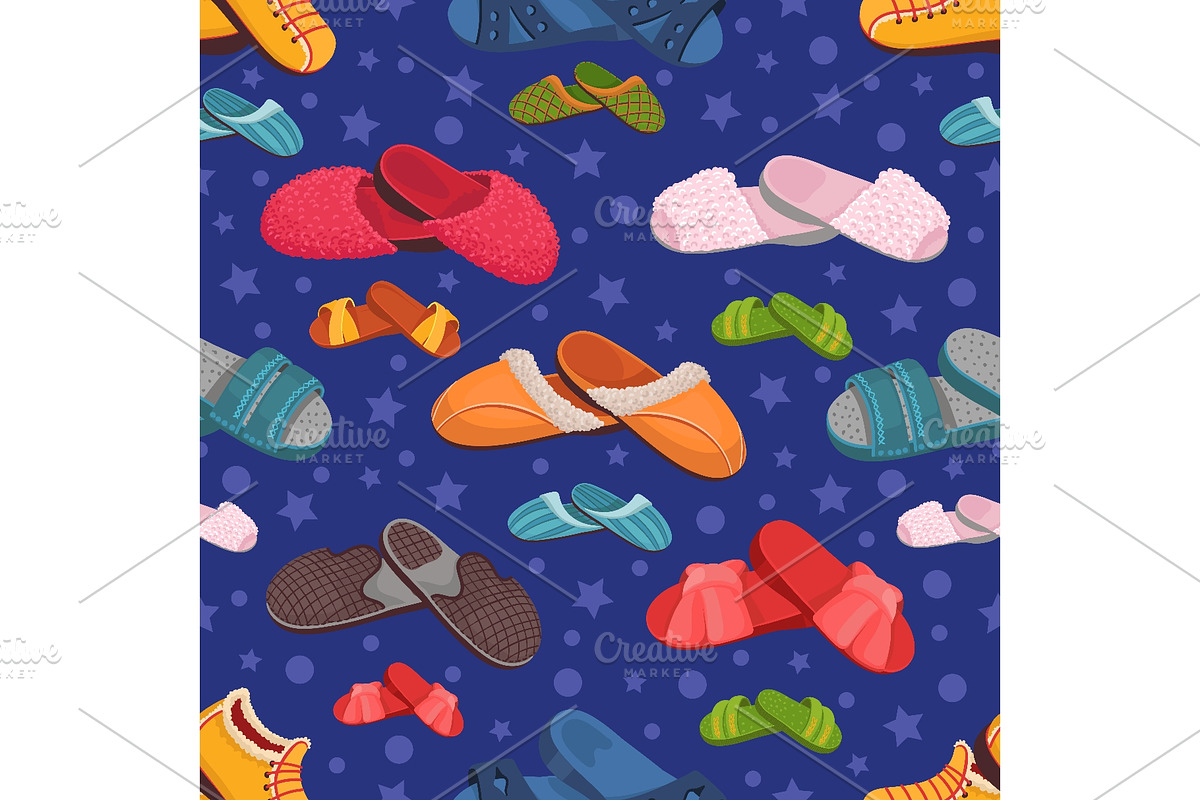 Warm cozy slippers and fluffy flip, an Object Illustration by Vectorbuum (Photo 1 of 3)
