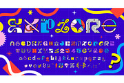 Trippy y2k font, modern geometric, an Illustration by Buch&Bee (Thumbnail 2 of 3)