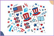4th of July Clipart SVG Vector PNG, a Decorative Illustration by Gfx Expert Team (Thumbnail 3 of 3)