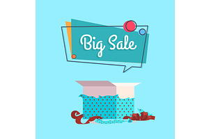 Big Sale Open Gift Box In Dotted