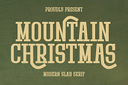 Mountain Christmas - Modern Slab, a Slab Serif Font by Pian45 Studio (Thumbnail 1 of 6)