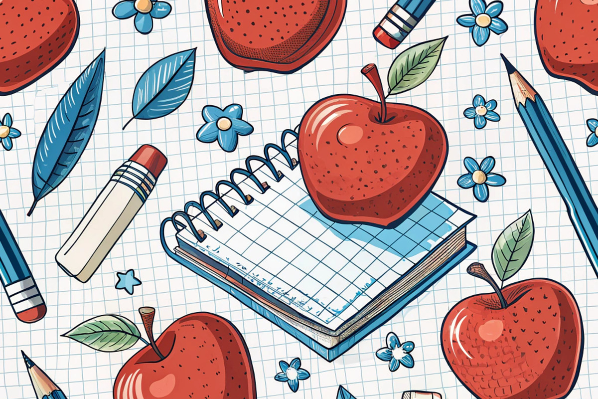 Preppy Back to School Pattern, a Pattern Graphic by Wow Magic