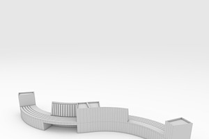 3D Model Bench Park 8