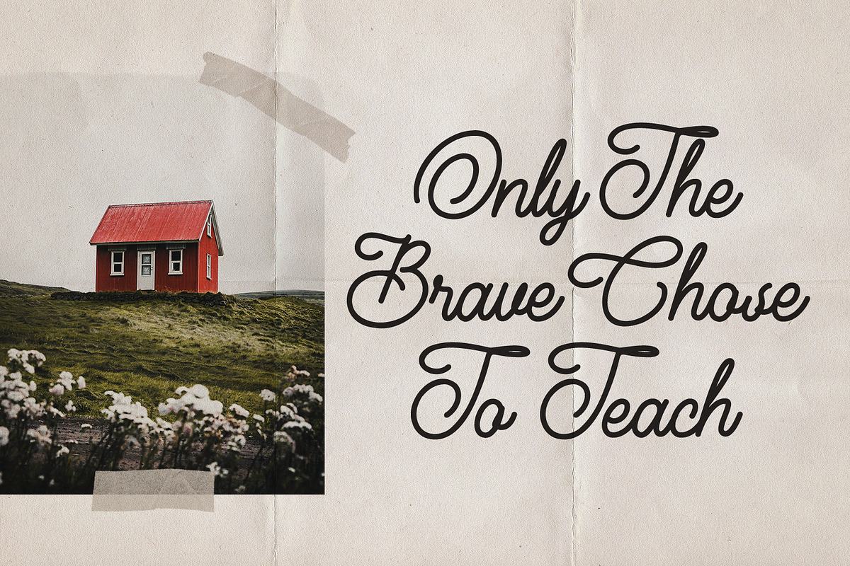 Headtrec Monoline Vintage Font, a Script Font by Maulana Creative (Photo 6 of 7)