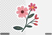 Cute Flower Sticker Design Bundle, an Illustration by Actual Pixel (Thumbnail 13 of 26)