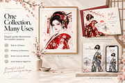 Elegant Geisha Illustrations, a Person Illustration by MarisoArt (Thumbnail 6 of 6)