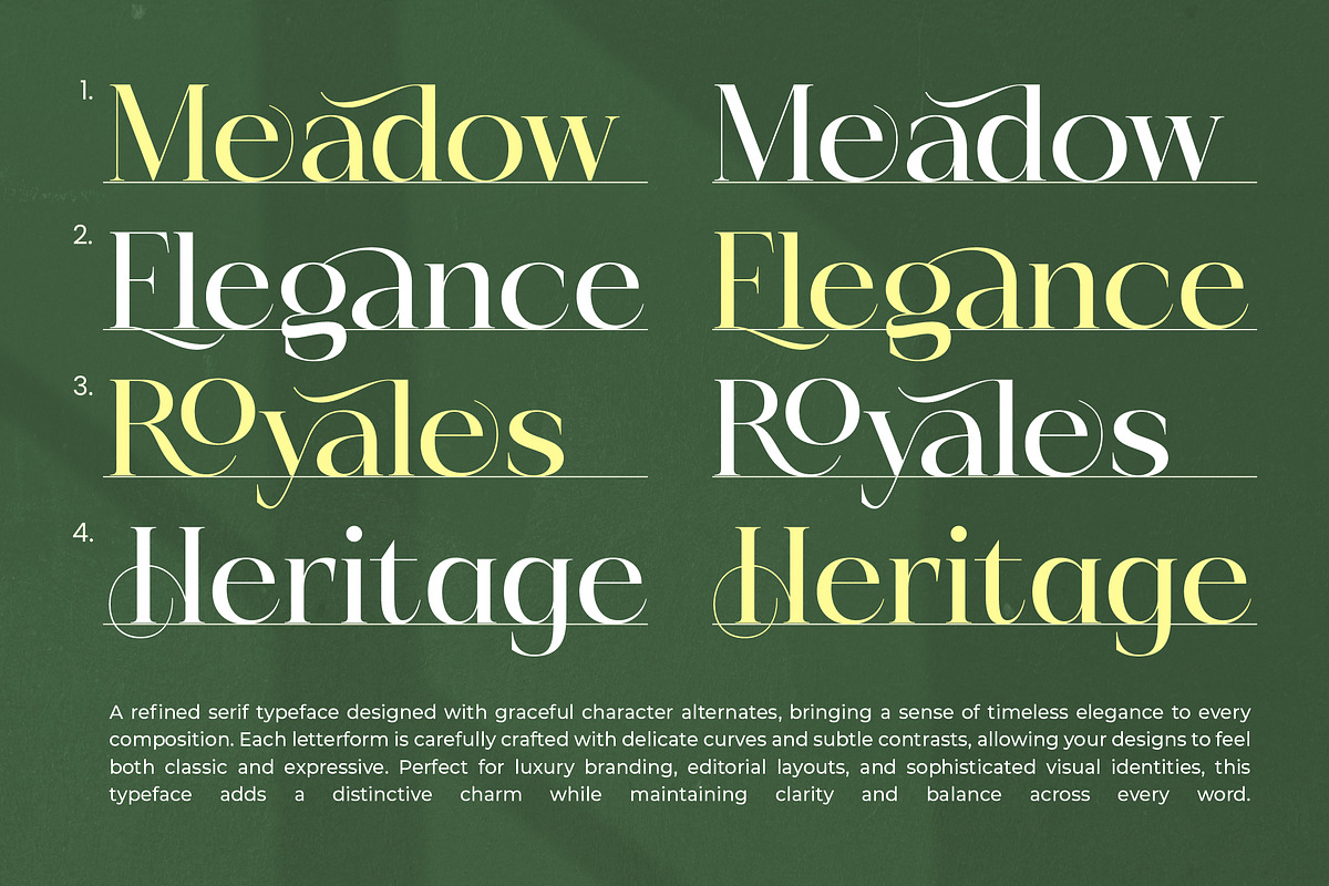 Bakery Megals Elegant Luxury Serif, a Serif Font by timelesstype.co (Photo 13 of 15)