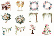 Watercolor Wedding Clipart, an Illustration by Designworld (Thumbnail 4 of 8)