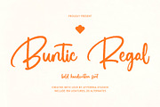 Buntic Regal Bold Handwritten Font, a Script Font by Letterena Studios Script (Thumbnail 1 of 20)