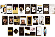 120 Black Gold Instagram Templates,, a Social Media Template by MORION (Thumbnail 5 of 7)