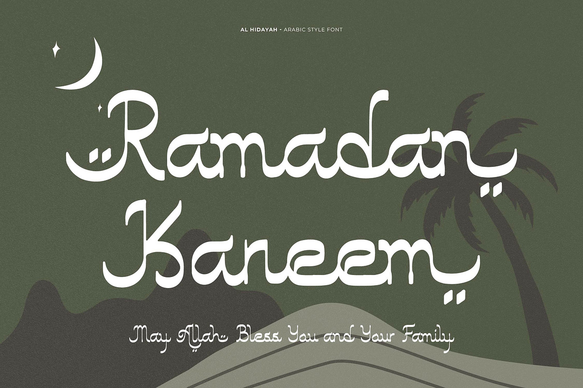 Al Hidayah | Arabic Style, a Script Font by Denustudios (Photo 2 of 14)