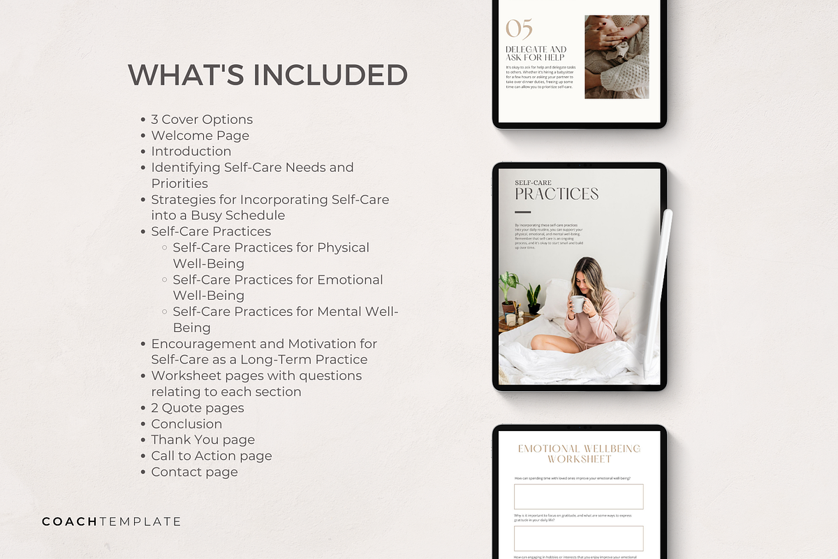 Self Care for Moms Ebook Template, a Brochure Template by COACHTEMPLATE (Photo 6 of 9)