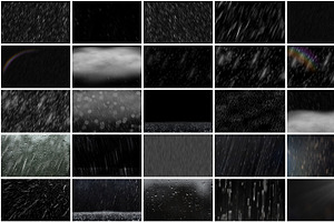 25 Rain Overlays - Falling Raindrops