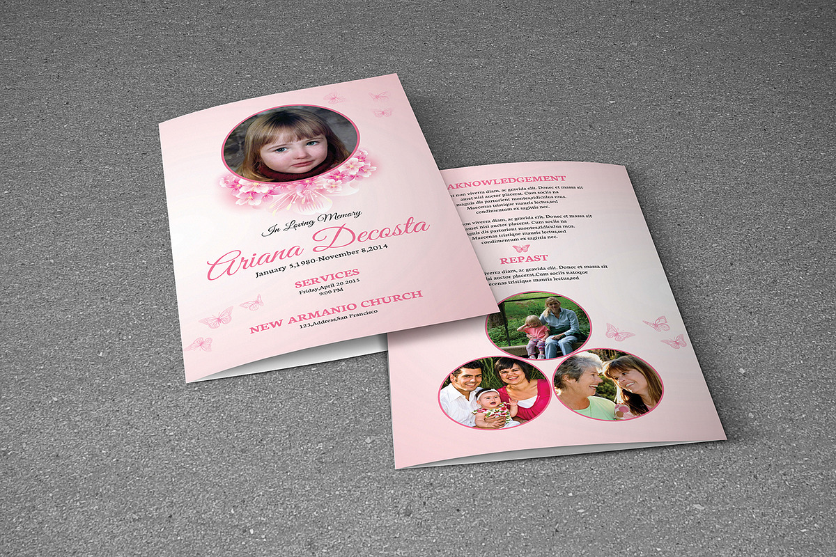 Child Funeral Program Template-V238 preview 4