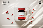 Amber Pills Bottle Mockups, a Packaging Mockup by Xtrahive (Thumbnail 2 of 4)