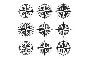 Compasses with Ornate Dials Set, an Icon by in8finity