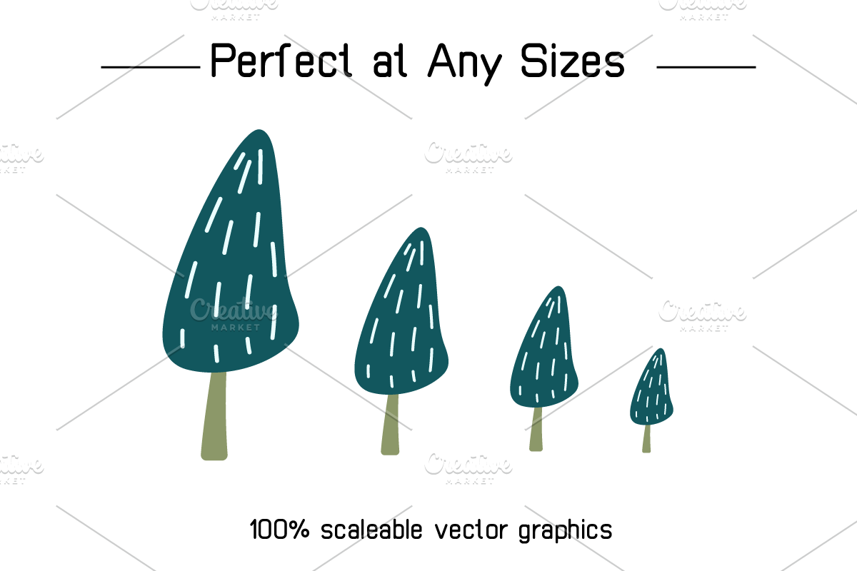 Decorative Tree Illustration Set, a Graphic by Designfour (Photo 2 of 6)