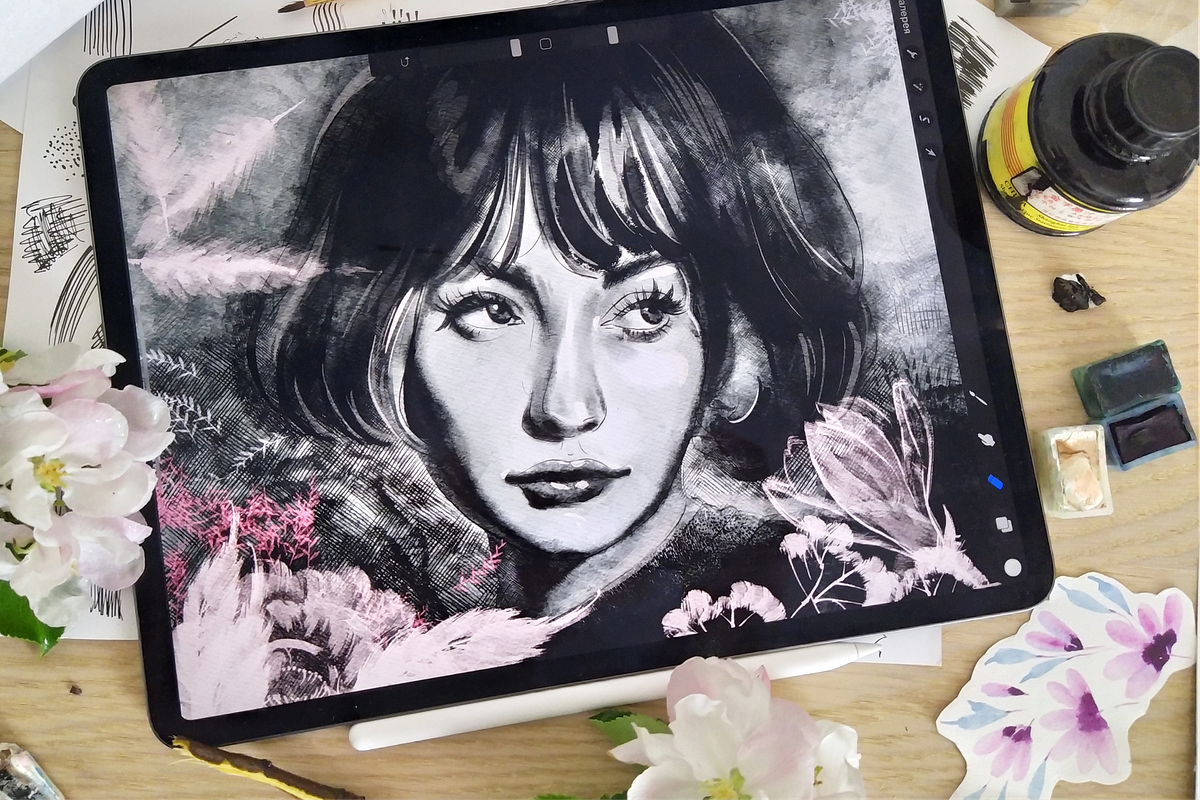 Floral Brush stamps for Procreate, a Brush Add-On by Graphics Resources (Photo 15 of 15)