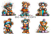 Whimsical Christmas Teddy Clipart, an Illustration by Craft Nest (Thumbnail 6 of 8)