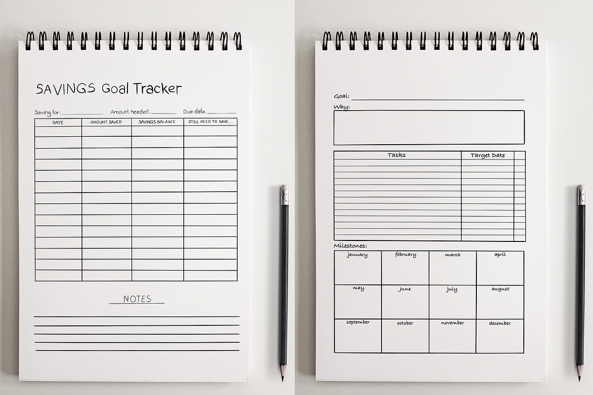 20 HandDrawn Printing Planner Layout, a Graphic by Character (Photo 6 of 10)