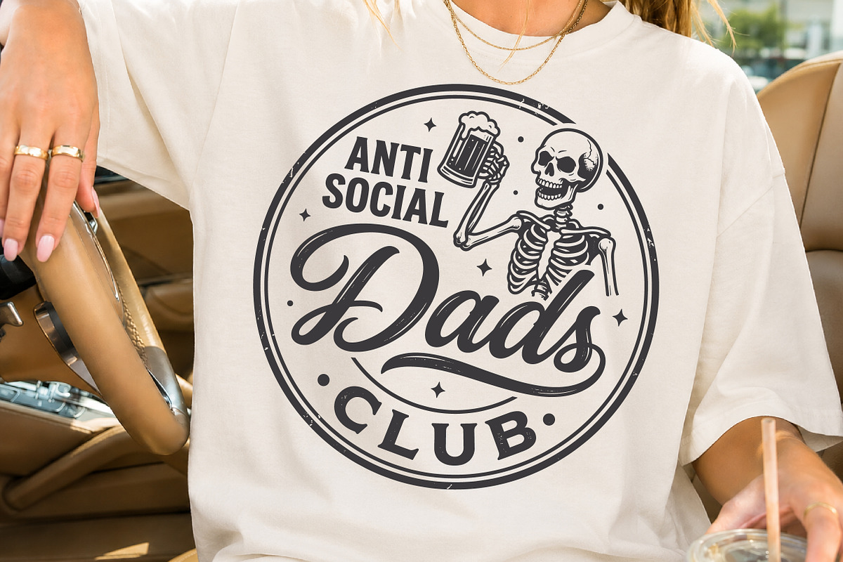 Anti Social Dads Club SVG, a Seasonal Illustration by Rose Art (Photo 2 of 8)