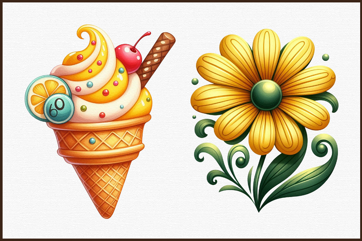 1960s Summer Vibes Clipart, an Illustration by Sublimation Artist (Photo 3 of 6)