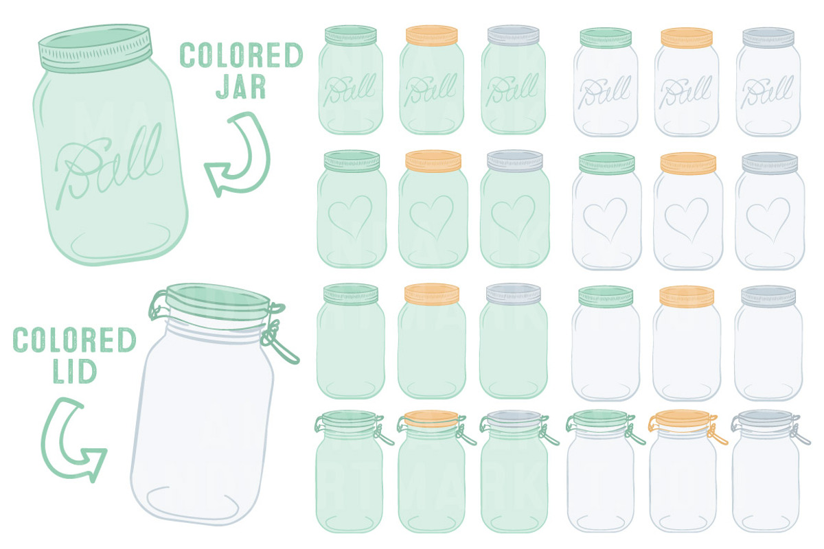 Mint Jar Vectors & Clipart, an Illustration by Amanda Ilkov (Photo 2 of 4)