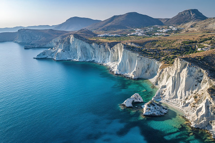 Stunning aerial view of Milos Island, a Photo by Iftikhar Alam