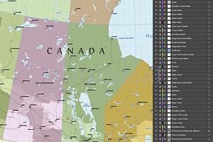 Vector Map Of Canada