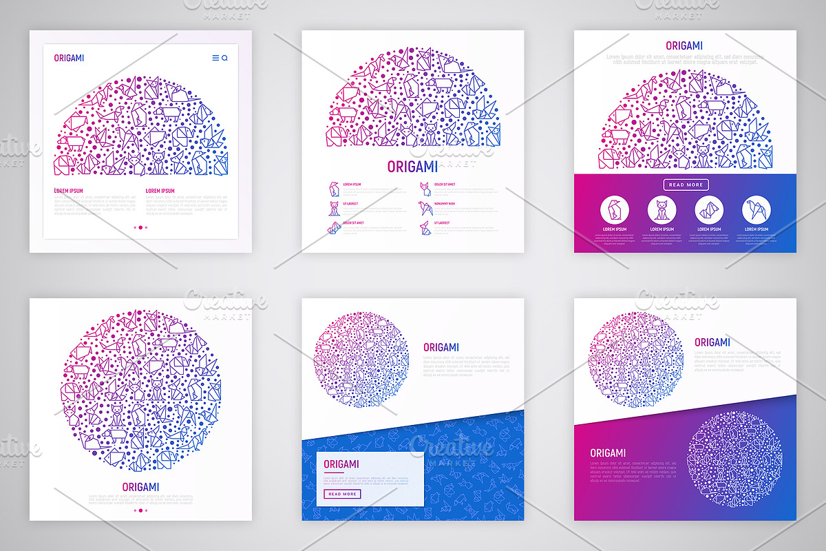 Origami Icons Set | 30 Templates, an Outline Icon by Alex Blogoodf (Photo 8 of 10)
