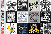 VECTOR SET OF 12X ROCK&ROLL GRAPHICS, an Illustration by ulasokuyucu (Thumbnail 1 of 13)
