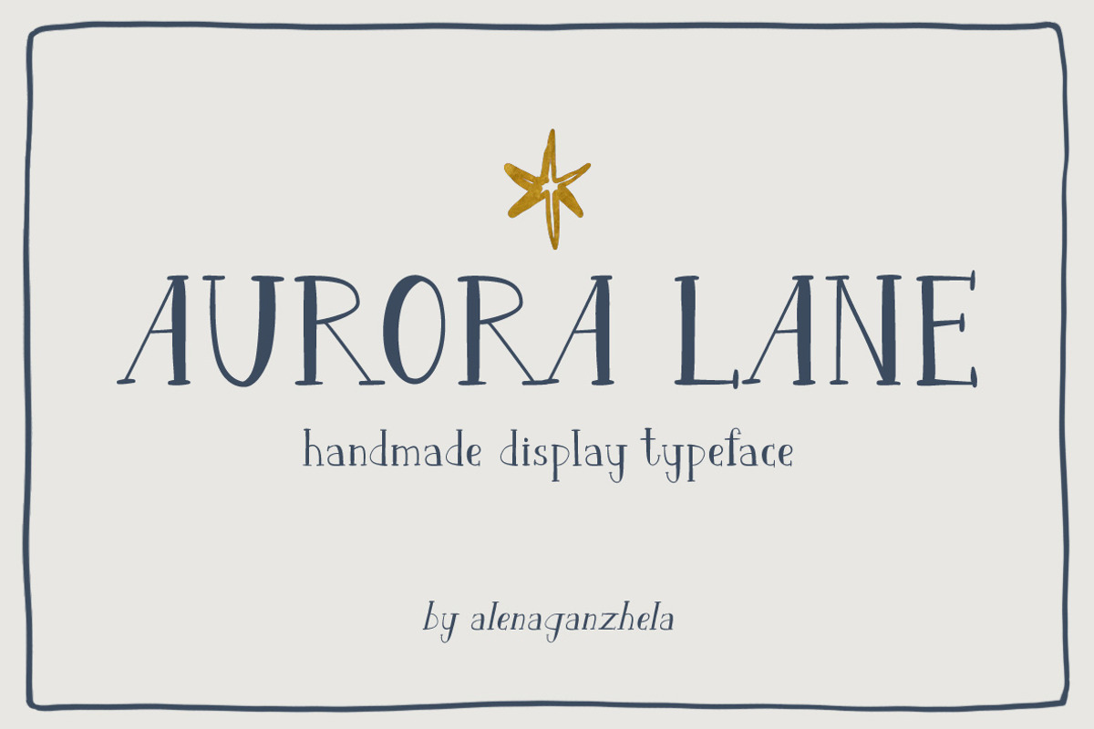 AURORA LANE - display typeface, a Handwritten Font by alenaganzhela (Photo 1 of 14)