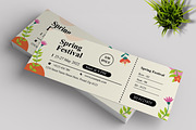 Spring Festival Ticket Design, a Stationery Template by MightyDesign (Thumbnail 5 of 7)