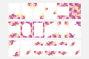 30 floral elements, hibiscus frame, an Illustration by Bloom21Art (Thumbnail 2 of 9)