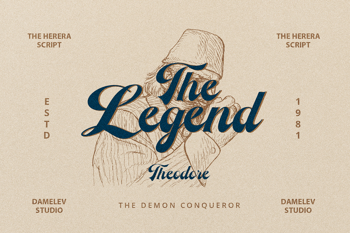 The Herera, a Script Font by Damelev (Photo 7 of 10)