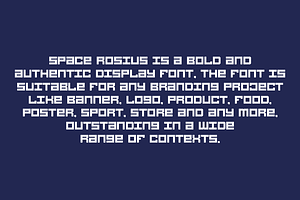 Space Rosius - Tech & Digital Font