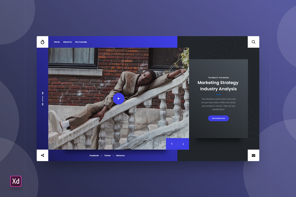 Hero Header Landing Page Template, a Landing Page Template by ExplicitConcepts