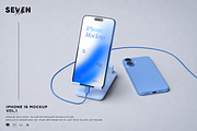 iPhone 16 Mockup, an iPhone Mockup by Se٧enStudio (Thumbnail 1 of 5)