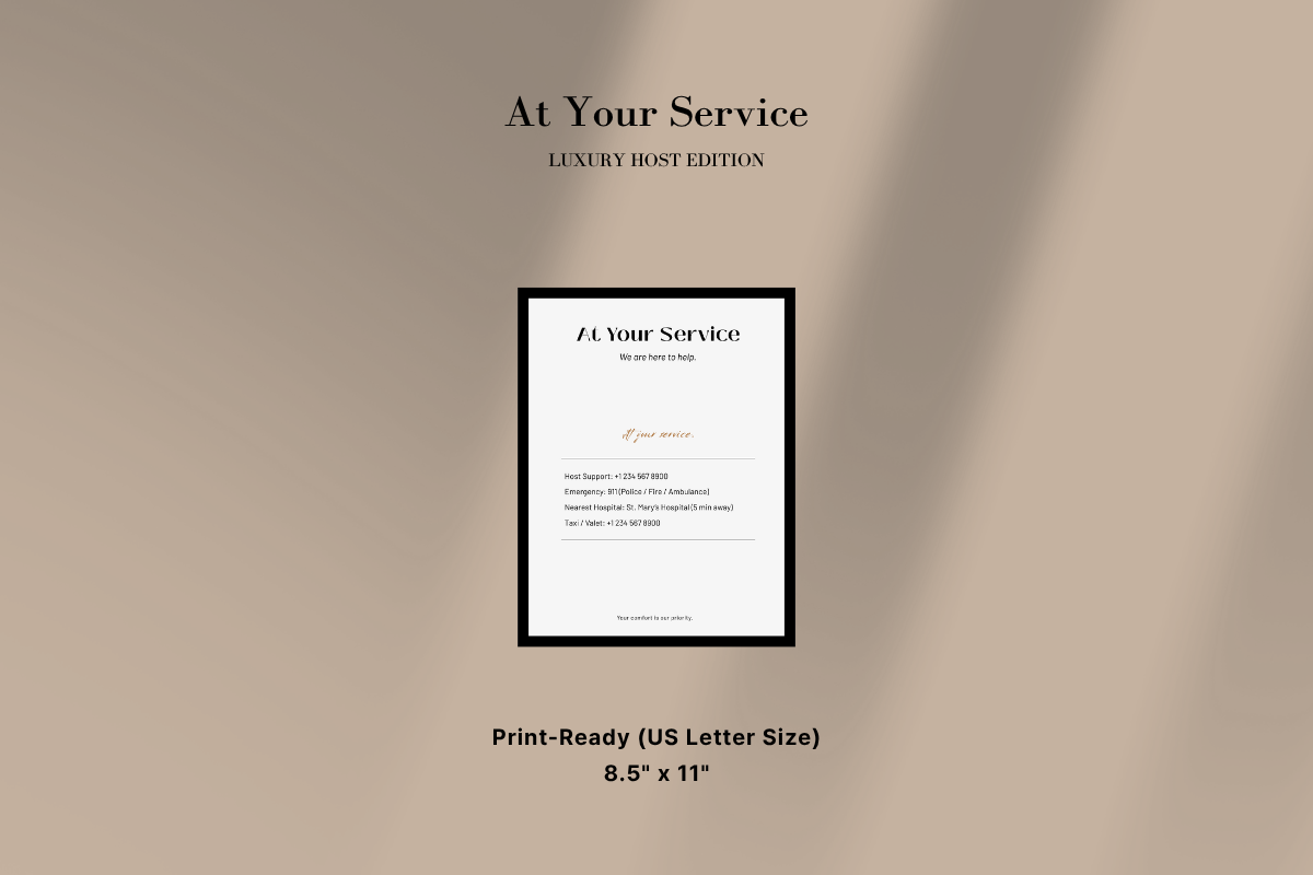 Modern Neutral Airbnb Signage Bundle, a Stationery Template by batang (Photo 14 of 15)