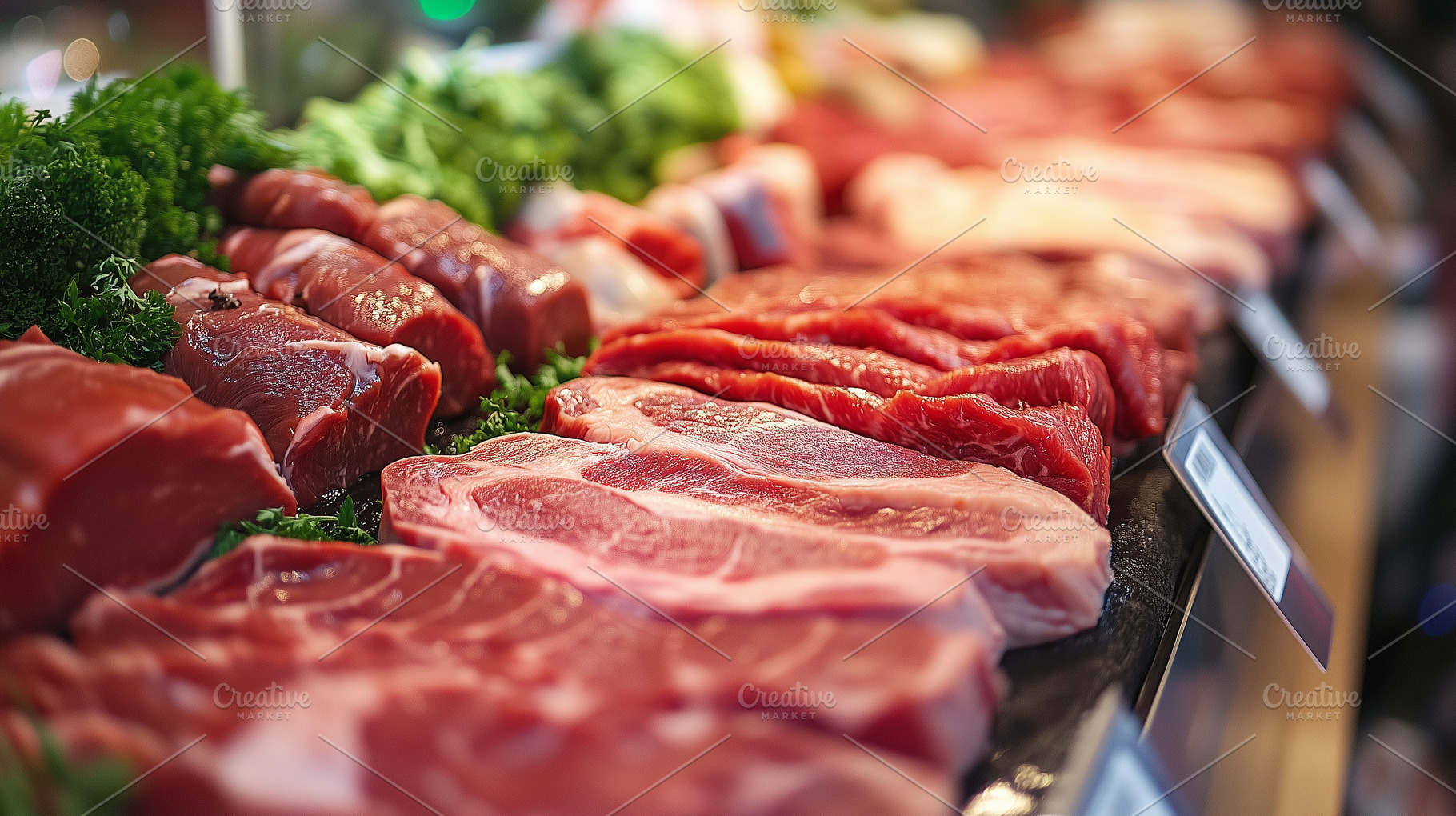 Pieces of different kinds of meat, a Food & Drink Photo by MistyDay