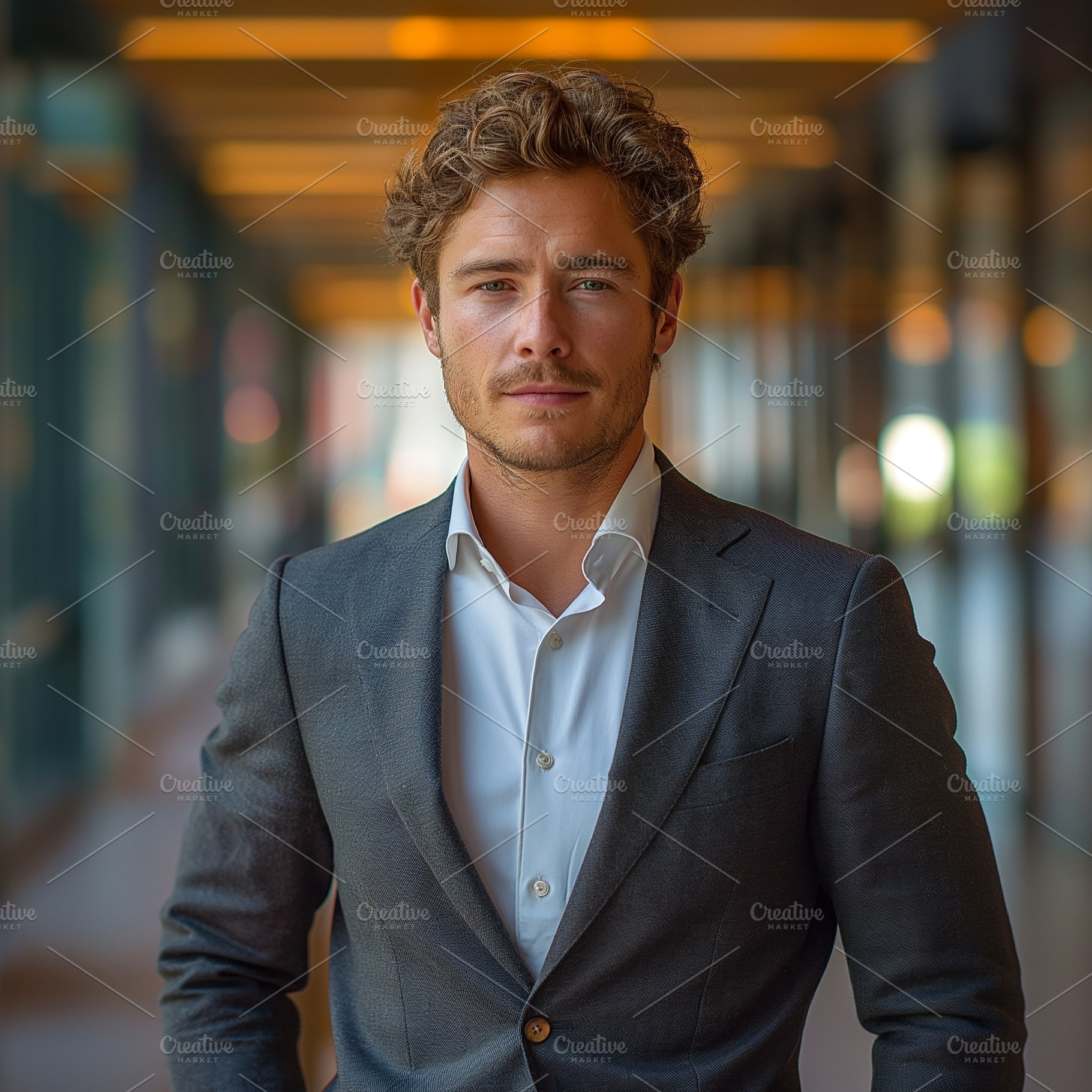 Confident young man in a stylish suit, exuding professionalism in a modern urba, a Person Photo by ImageMir