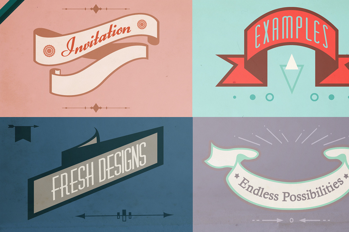 vector ribbons and graphic elements preview 3