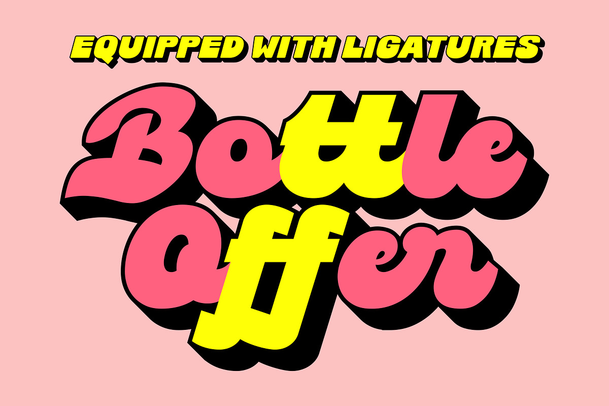 FT BUCK | SHADOW FONT + FREE VECTOR, a Sans Serif Font by Fateh.Lab (Photo 13 of 18)