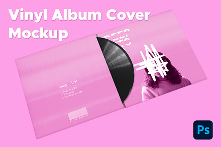 Vinyl Album Cover Mockup, a Product Mockup by Mock 9