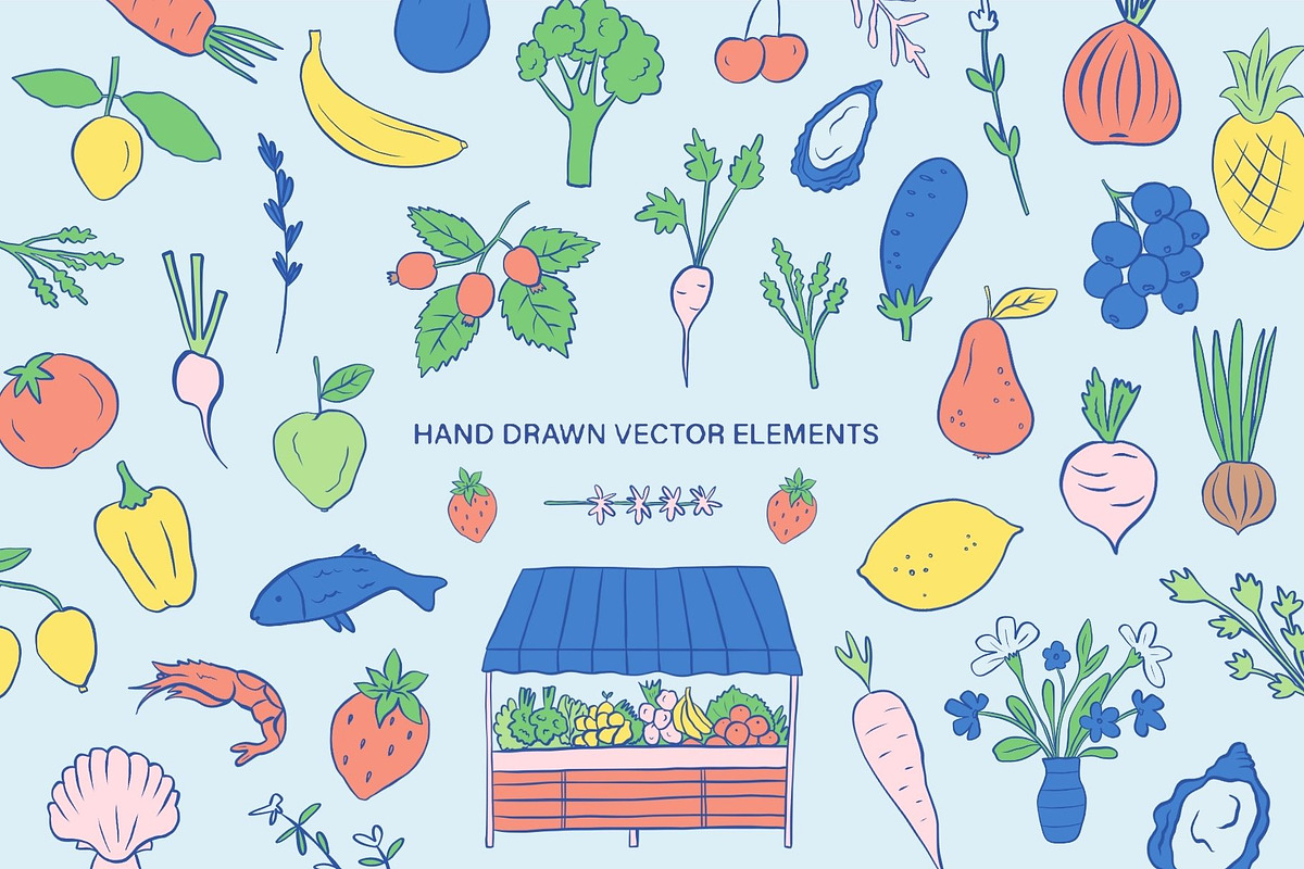 Farmers Market, a Food Illustration by vanloveart (Photo 6 of 7)