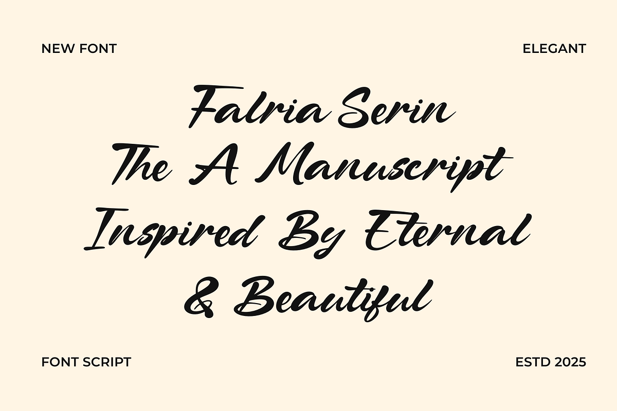 Falria Serin – Elegant Beauty Script, a Script Font by MaikoHatta (Photo 5 of 8)