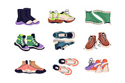 Modern sneakers set + ad templates, an Object Illustration by PaperTrident (Thumbnail 2 of 16)