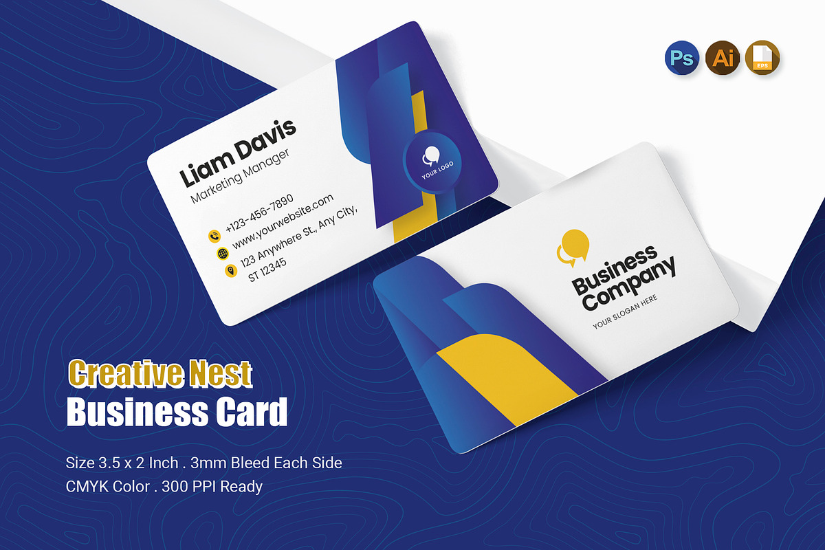 Creative Nest - Business Card, a Business Card Template by Esensifiksi.studio (Photo 1 of 3)
