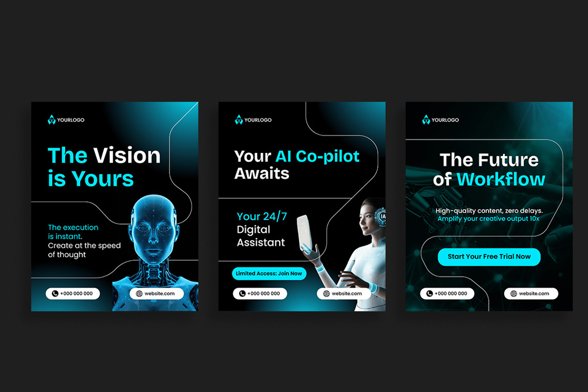 AI Assistant Instagram Carousel, a Social Media Template by Jiwstudio (Photo 4 of 4)