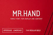 Mr.Hand - Display Family Font, a Sans Serif Font by Mightyfire (Thumbnail 1 of 3)